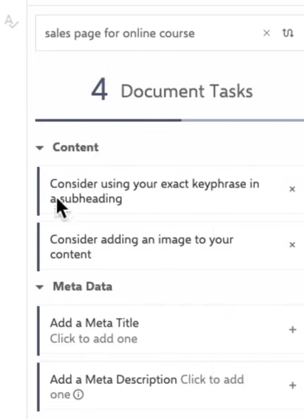 document tasks