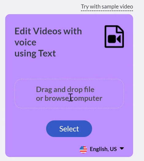 edit video with voice using text