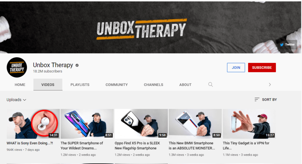 unbox therapy youtube channel